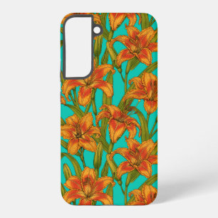 Braune Taglilienblüten Samsung Galaxy Hülle