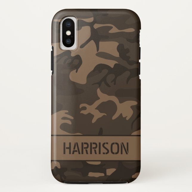 Braune Tarnung Case-Mate iPhone Hülle (Rückseite)