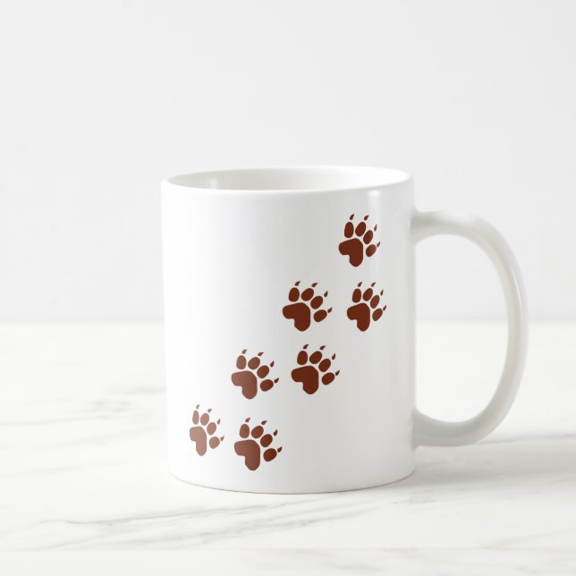 braune Tatzenikone Tasse (Rechts)
