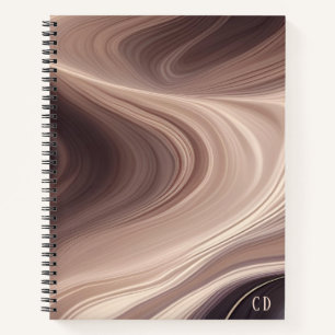 Braune, Taupe, Creme Swirl Notizbuch