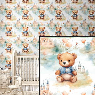 Braune Teddybär Freunde & Schlösser Tapete