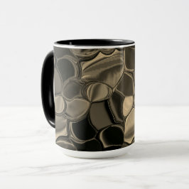 Braune Teile, Kreise und abgerundete Formen Tasse