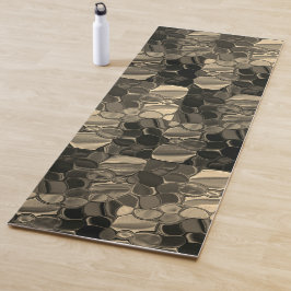 Braune Teile, Kreise und abgerundete Formen Yogamatte