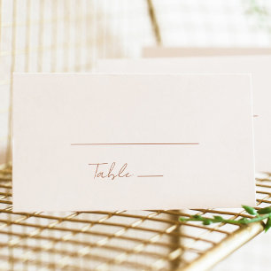 Braune Terrakotta Minimalistisch Elegant Platzkarte