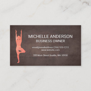 Braune Textur Yoga Visitenkarte