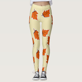 Braune trockene Blätter Leggings