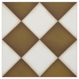 Braune und antike weiße Diamanten (groß) Stoff