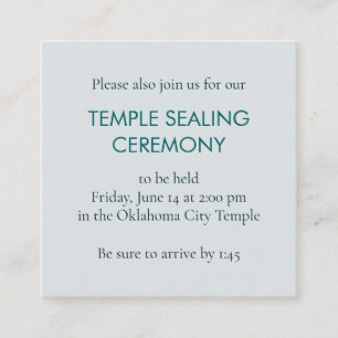 Braune und Aquamarine Retro-Formen Tempelversiegel Begleitkarte