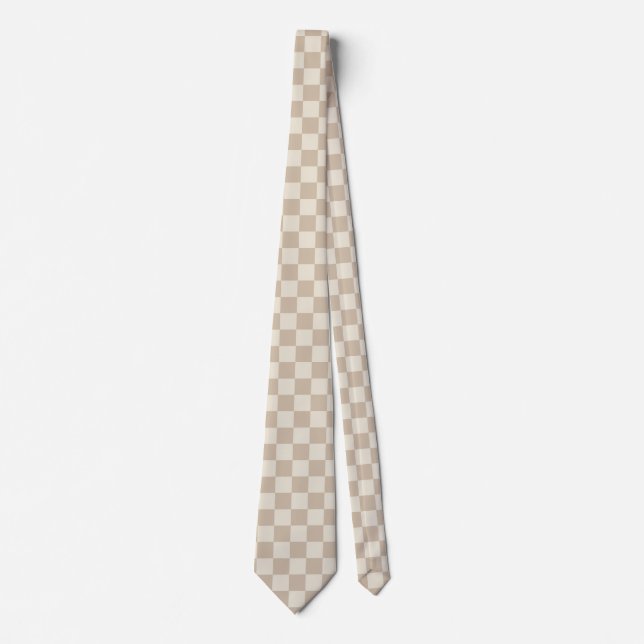 Braune und beige Karton Krawatte (Vorderseite)