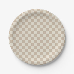 Braune und beige Karton Pappteller