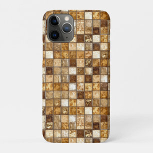 Braune und beige Mosaikfliesenwand Case-Mate iPhone Hülle