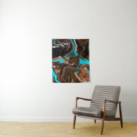 Braune und blaue Marmorflüssigkeit Kunst