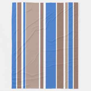 Braune und blaue Streifen Fleecedecke