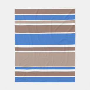 Braune und blaue Streifen Fleecedecke