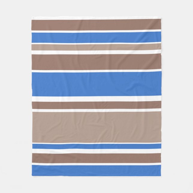 Braune und blaue Streifen Fleecedecke (Vorderseite)