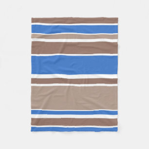 Braune und blaue Streifen Fleecedecke