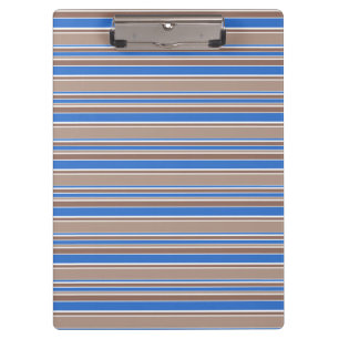 Braune und blaue Streifen Klemmbrett