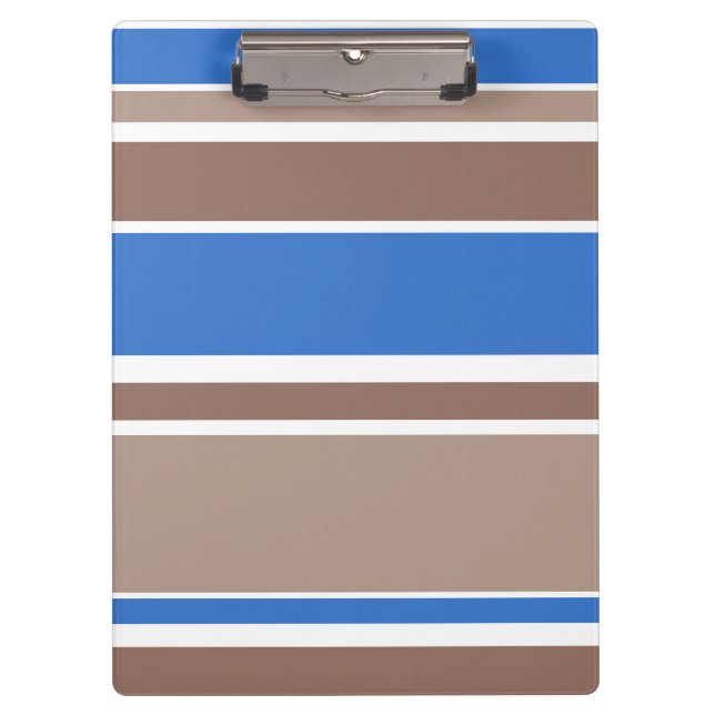 Braune und blaue Streifen Klemmbrett (Vorderseite)
