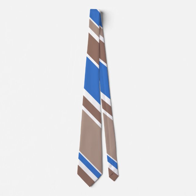 Braune und blaue Streifen Krawatte (Vorderseite)