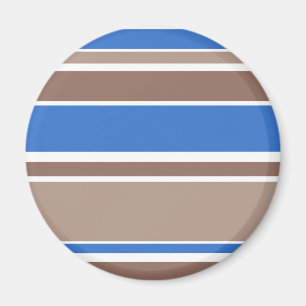 Braune und blaue Streifen Magnet
