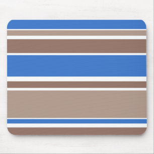 Braune und blaue Streifen Mousepad