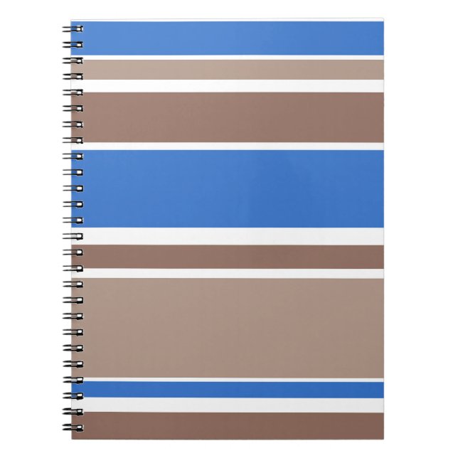 Braune und blaue Streifen Notizblock (Vorderseite)