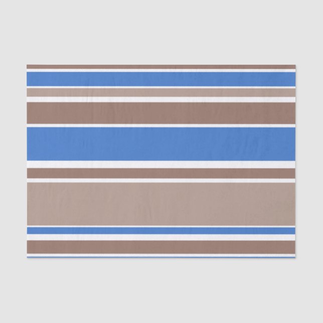 Braune und blaue Streifen Seidenpapier (Vorderseite)