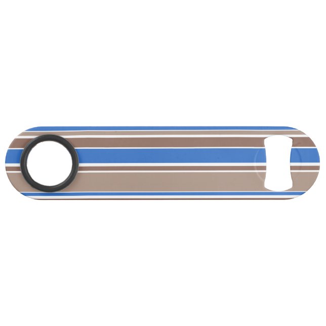Braune und blaue Streifen Speed Flaschenöffner (Vorderseite (Horizontal))
