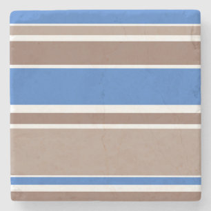 Braune und blaue Streifen Steinuntersetzer