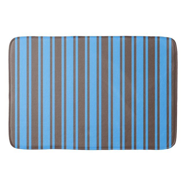 Braune und blaue Süßigkeiten Badematte (Vorderseite)