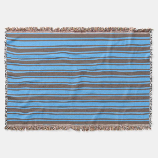 Braune und blaue Süßigkeiten Decke (Vorderseite)