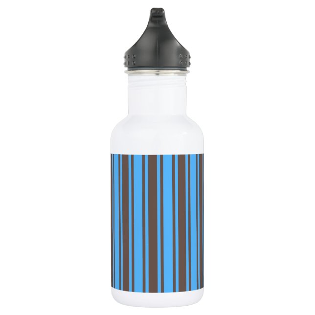 Braune und blaue Süßigkeiten Edelstahlflasche (Rechts)