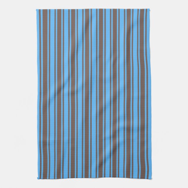 Braune und blaue Süßigkeiten Geschirrtuch (Vertikal)