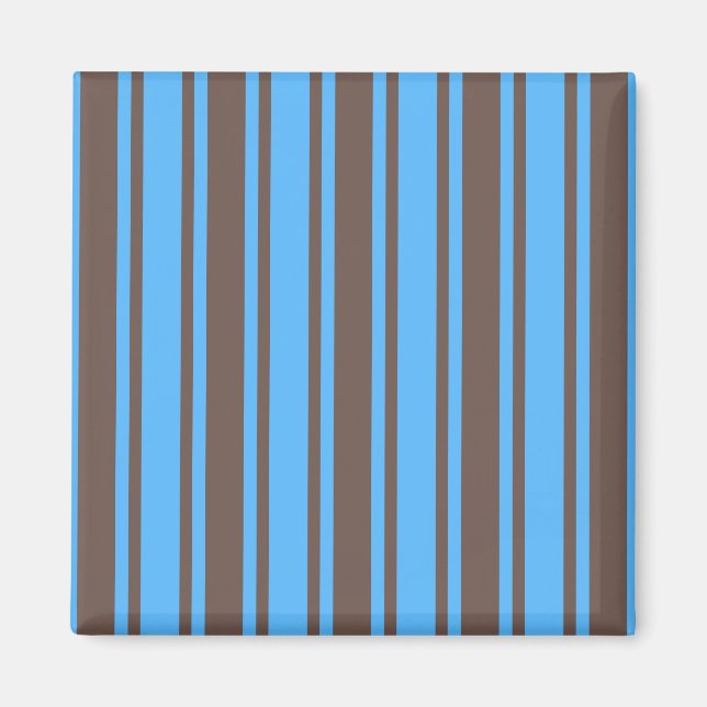 Braune und blaue Süßigkeiten Magnet (Vorne)