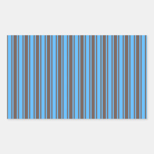 Braune und blaue Süßigkeiten Rechteckiger Aufkleber