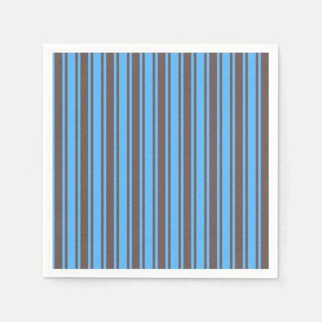 Braune und blaue Süßigkeiten Serviette (Vorderseite)