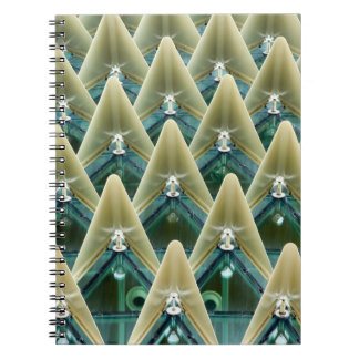 Braune und blaue Tapete Notizblock