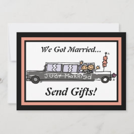 Bräune und Bräuche Limo Elopement / Empfang Einladung