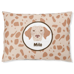 Braune und cremefarbene Pfote Druck Dog Bed Haustierbett
