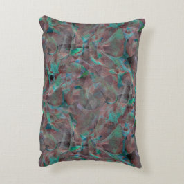 Braune und Cyanflecken auf unfertigen Wandputz Dekokissen