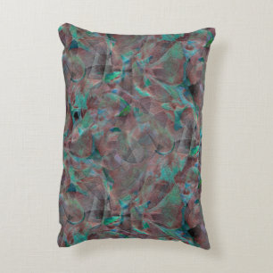 Braune und Cyanflecken auf unfertigen Wandputz Dekokissen