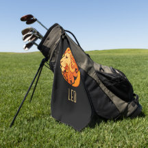 Braune und goldene Leo zodiac-Zeichen schwarz