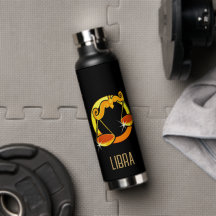 Braune und goldene Libra-Tierzeichen schwarz