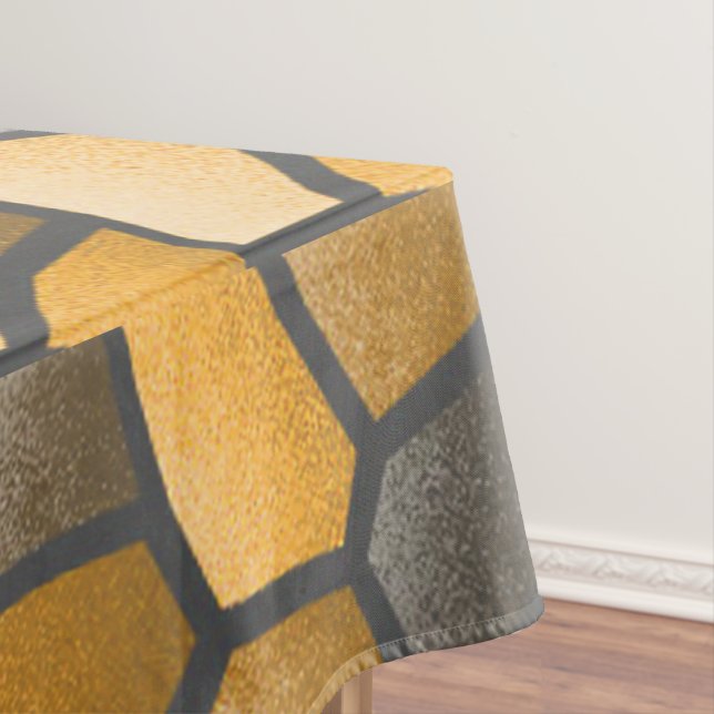 Braune und goldene Mosaiktafel Tischdecke (Beispiel)