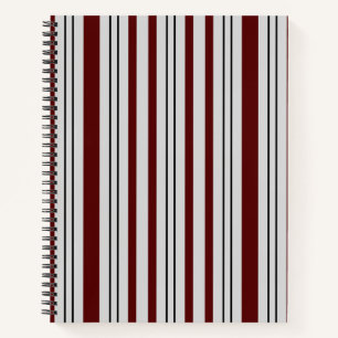 Braune und graue Linien Gemustert Notizbuch