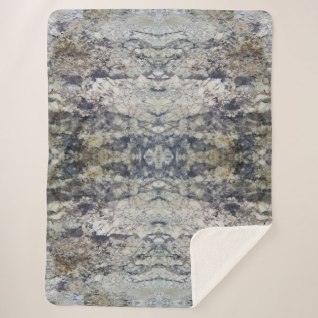 Braune und graue Marmorplatte Sherpadecke (Vorderseite)
