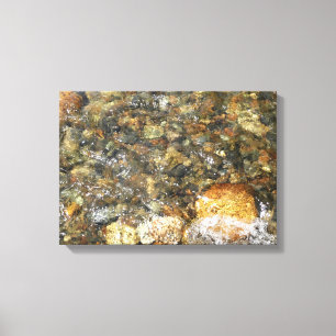 Braune und graue, natürliche Abstrakte Kies Leinwanddruck