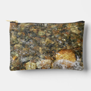 Braune und graue, natürliche Abstrakte Kies Zubehörtasche