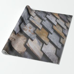 Braune und graue Ziegel Geschenkpapier