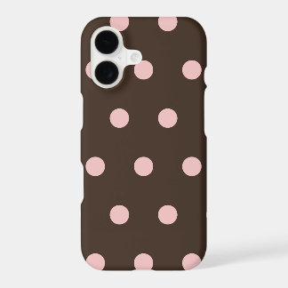 Braune und rosa Polka-Punkte